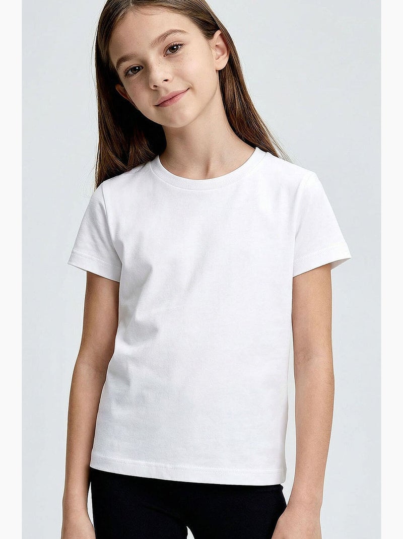 T-shirt coton élasthanne tommy Blanc - Kiabi