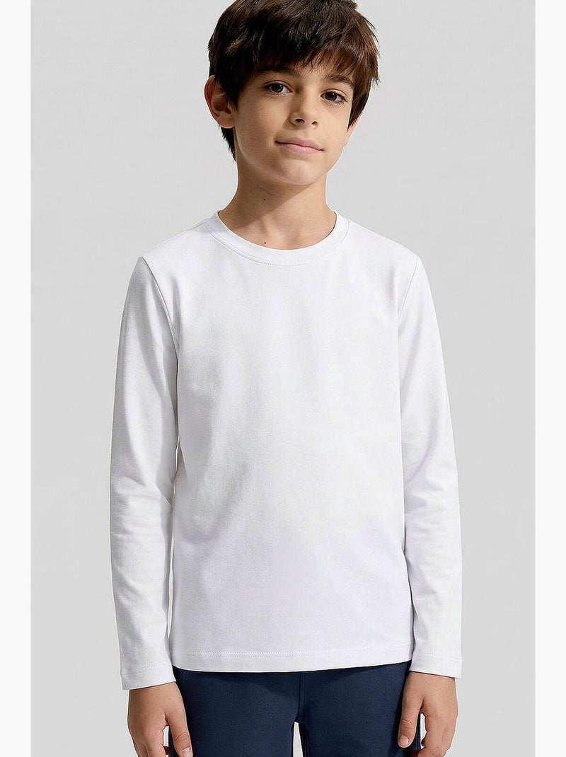 T-shirt coton élasthanne tommy Blanc - Kiabi