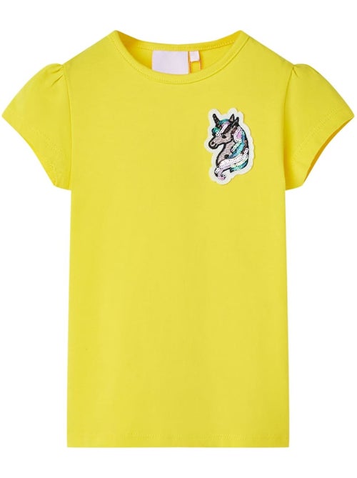 T-shirt coton élasthanne vif licorne avec patch manche courte col rond - vidaxl - Kiabi T-shirt coton élasthanne vif licorne avec patch manche courte col rond - vidaxl - Kiabi