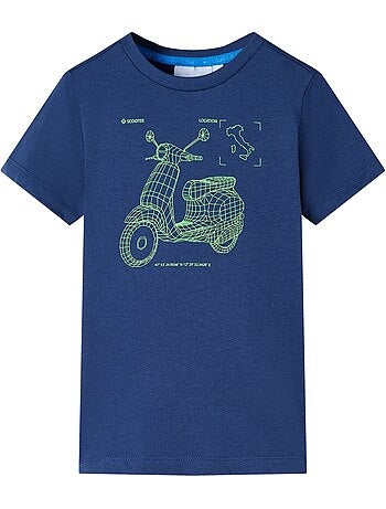 T-shirt coton enfant imprimé scooter - vidaxl