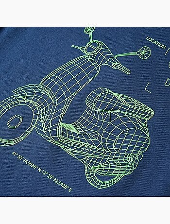 T-shirt coton enfant imprimé scooter - vidaxl