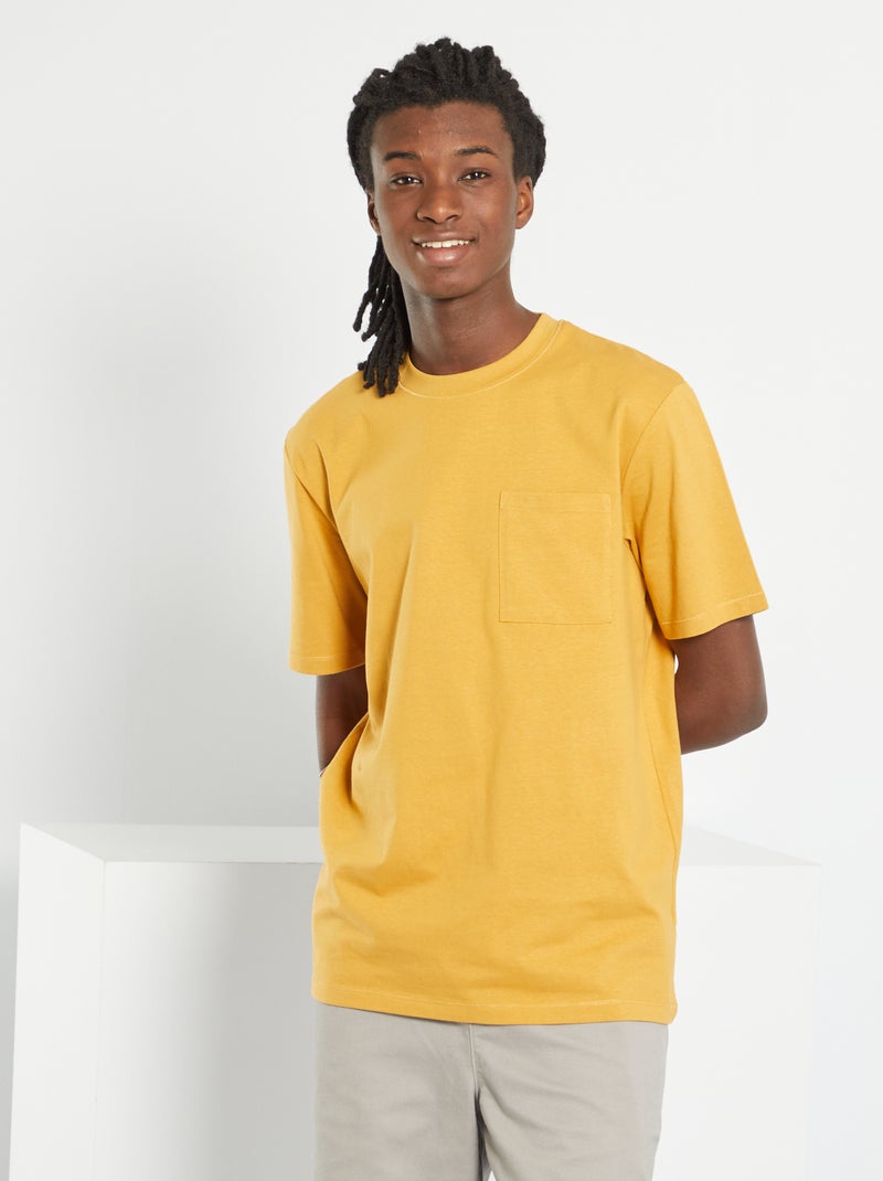 T-shirt coton épais BEIGE - Kiabi