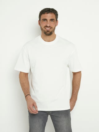 T-shirt coton épais et doubles surpiqûres
