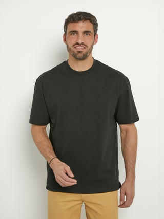 T-shirt coton épais et doubles surpiqûres