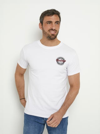 T-shirt coton épais manches courtes thème vintage