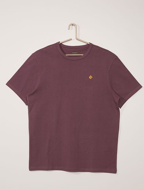 T-shirt coton épais                                                                 prune 
