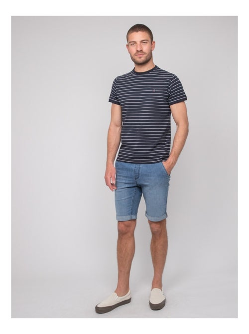 T-shirt coton fines rayures marinière NANOROUL - Kiabi