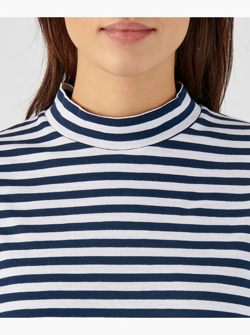 T-shirt coton flammé - Damart Bleu - Kiabi