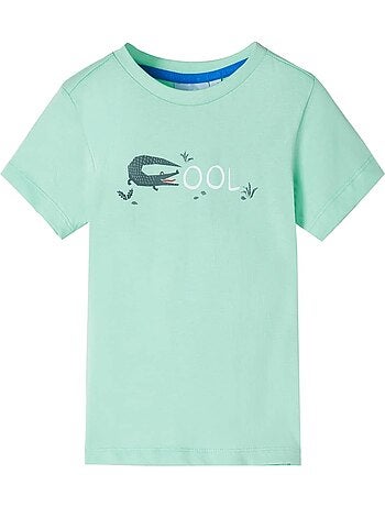 T-shirt coton imprimé crocodile clair coupe classique - vidaxl