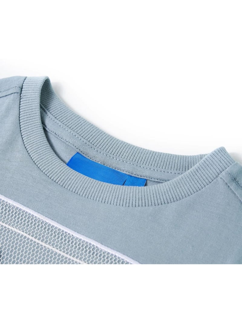 T-shirt coton manches courtes col rond goal! - vidaxl Bleu - Kiabi