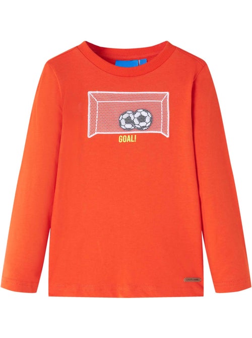 T-shirt coton manches courtes col rond goal! - vidaxl - Kiabi
