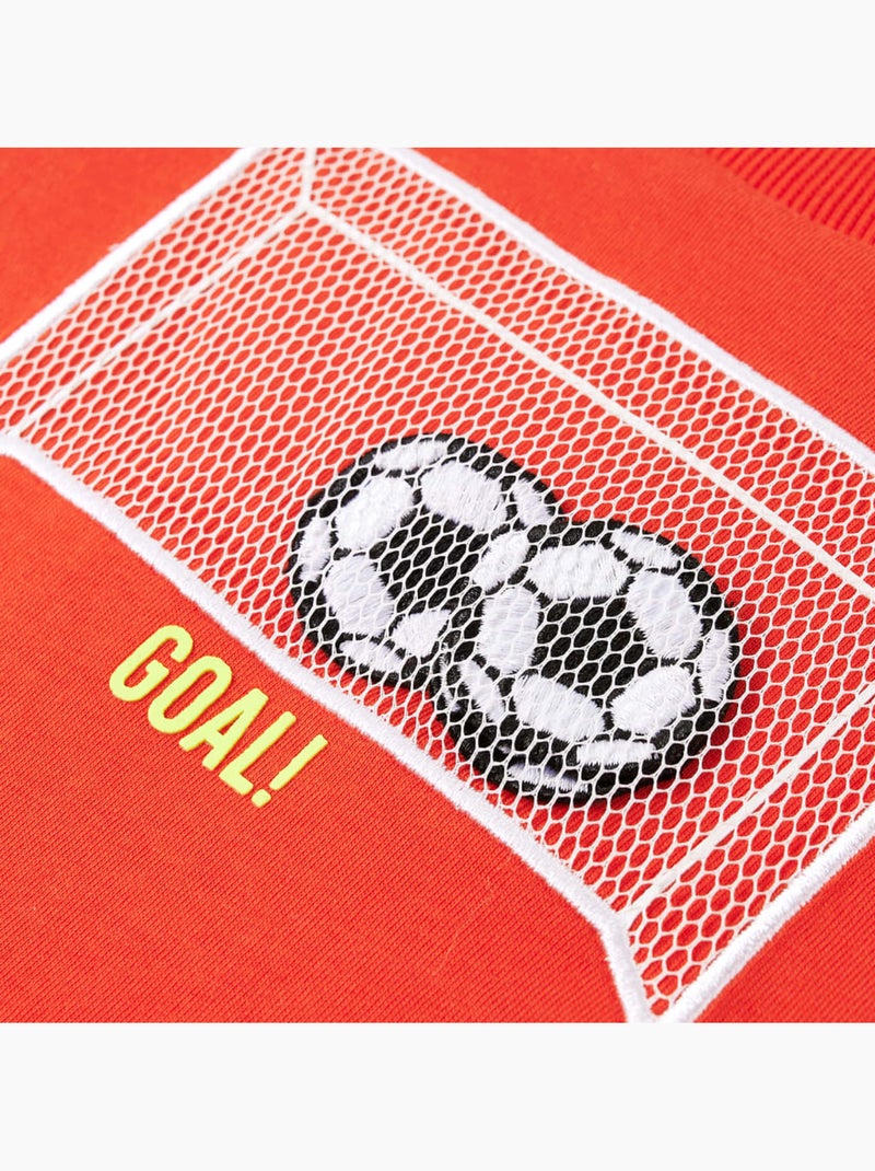 T-shirt coton manches courtes col rond goal! - vidaxl Orange - Kiabi