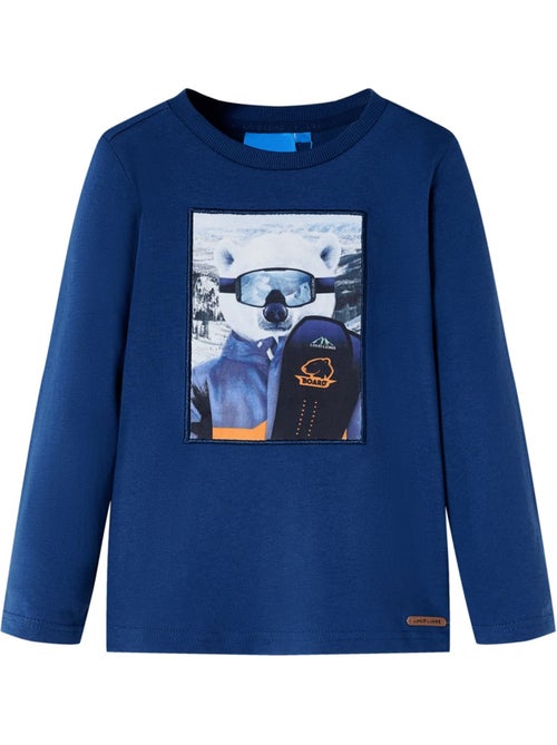 T-shirt coton manches courtes col rond imprimé panda - vidaxl - Kiabi