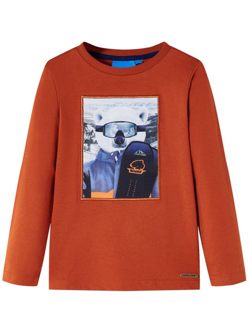T-shirt coton manches courtes col rond imprimé panda - vidaxl - Kiabi