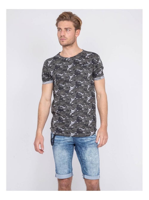 T-shirt coton militaire NIMON - Kiabi