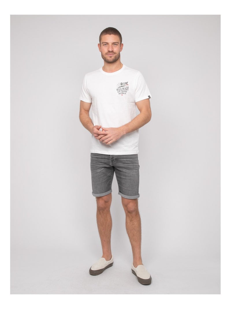 T-shirt coton motifs NARNAGE Ecru - Kiabi