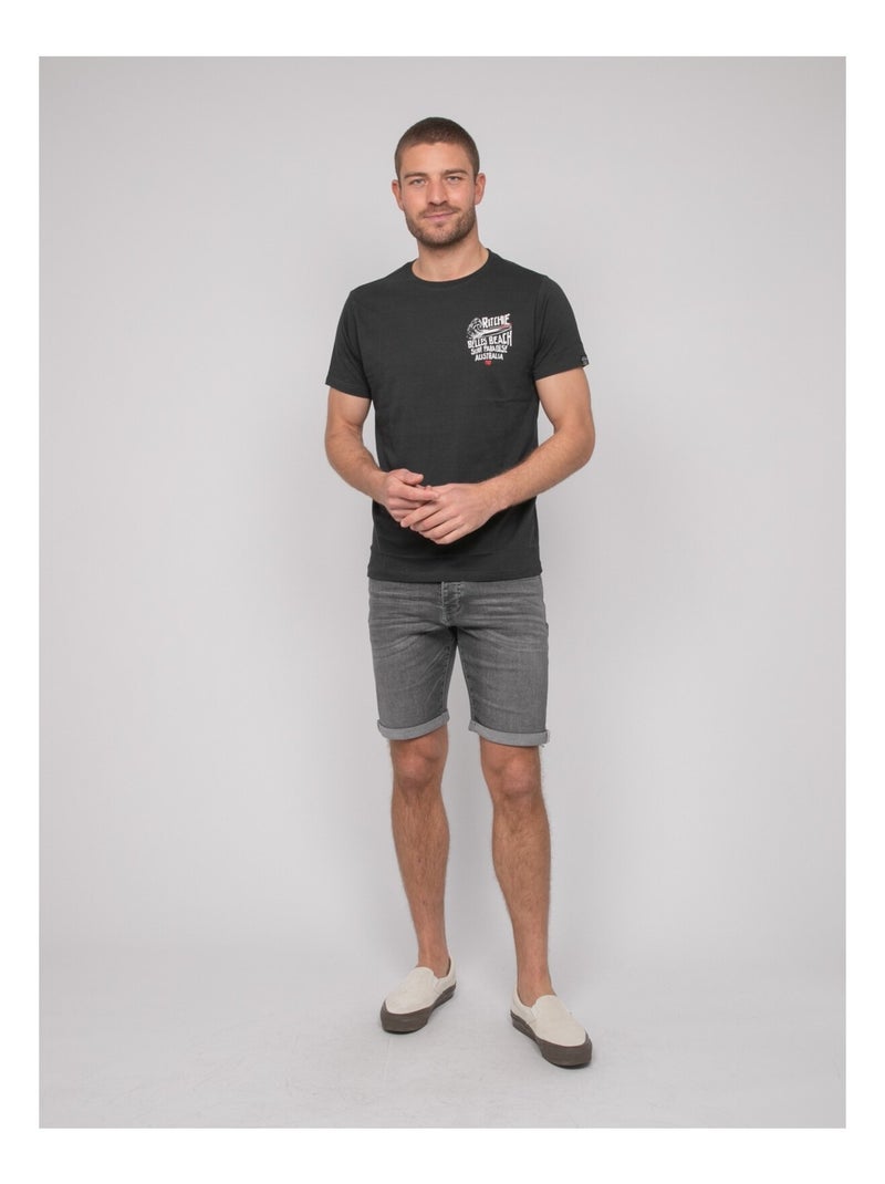 T-shirt coton motifs NARNAGE Gris - Kiabi