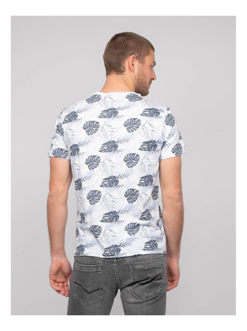T-shirt coton motifs narotiness Bleu - Kiabi