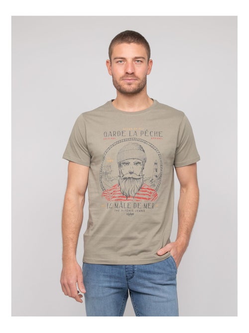 T-shirt coton motifs NAVIROL - Kiabi