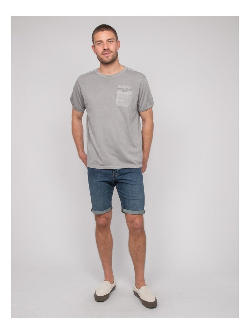 T-shirt coton motifs NAVOJOB Gris - Kiabi