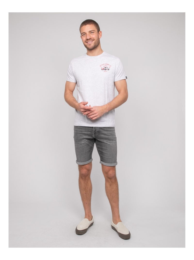 T-shirt coton motifs NEROLMA Blanc - Kiabi