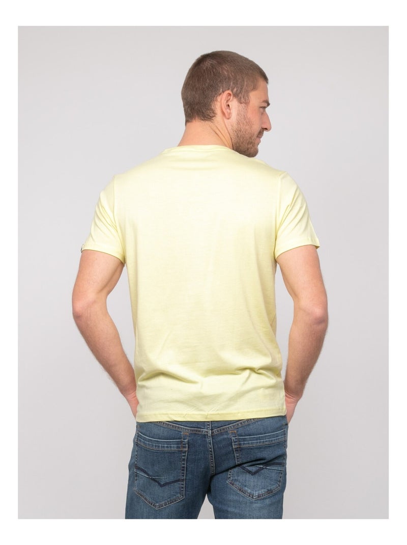 T-shirt coton motifs NEWILMO Jaune - Kiabi