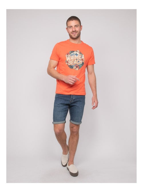 T-shirt coton motifs NEWILMO - Kiabi