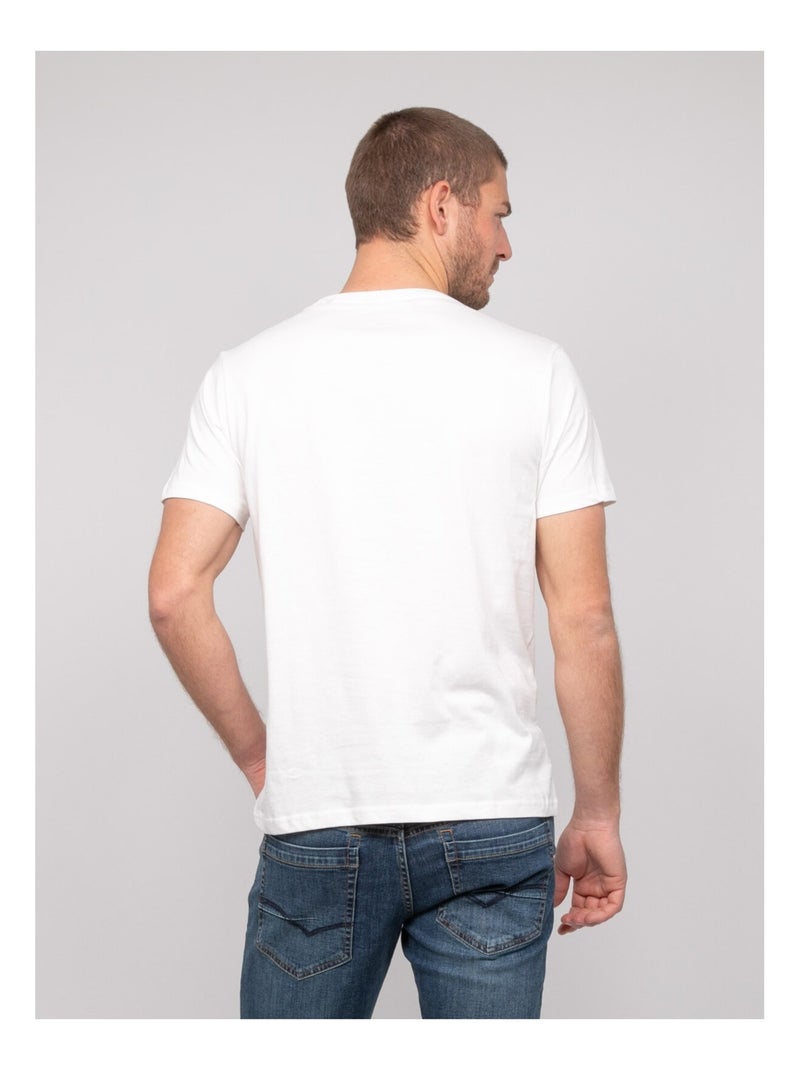 T-shirt coton motifs NOLRIXI Ecru - Kiabi