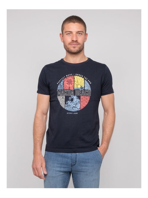 T-shirt coton motifs NORDOIT - Kiabi