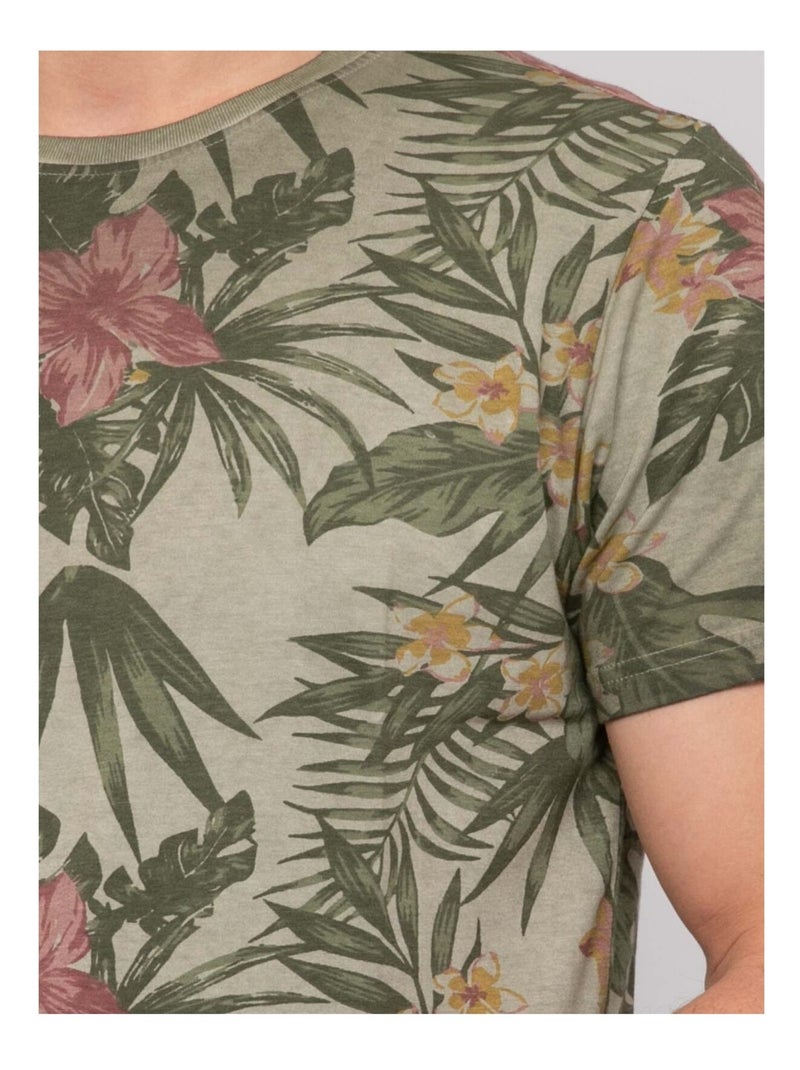 T-shirt coton motifs NOUBOMEL Kaki - Kiabi