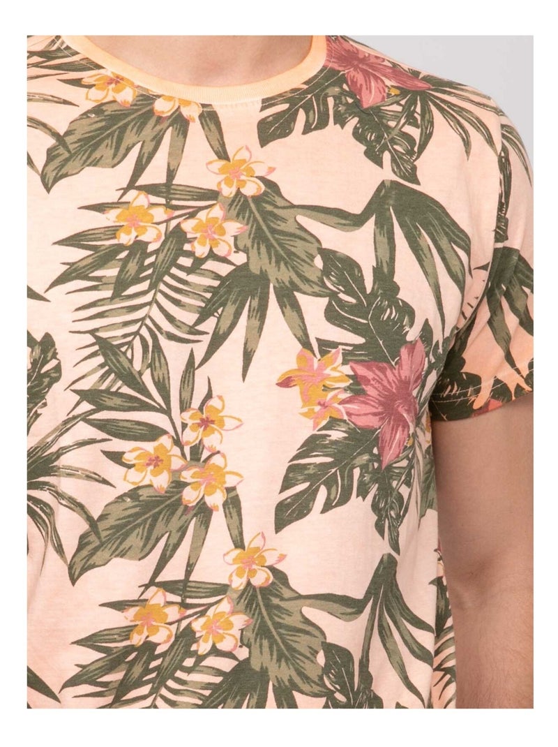 T-shirt coton motifs NOUBOMEL Orange corail - Kiabi