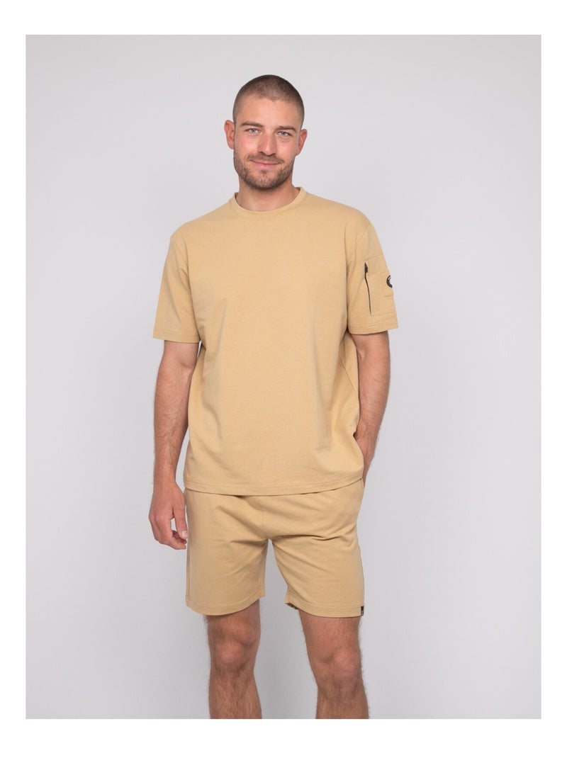 T-shirt coton NIPARA Beige - Kiabi