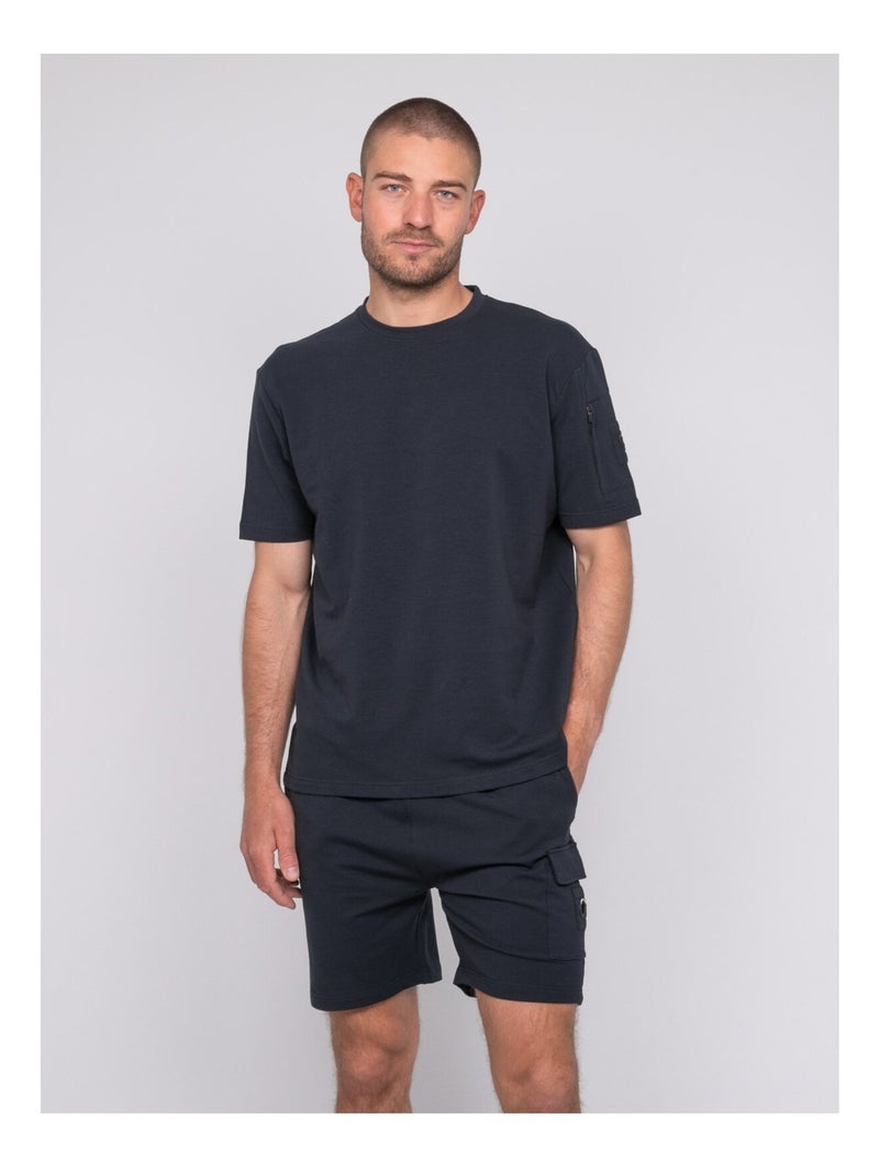 T-shirt coton NIPARA Bleu marine - Kiabi