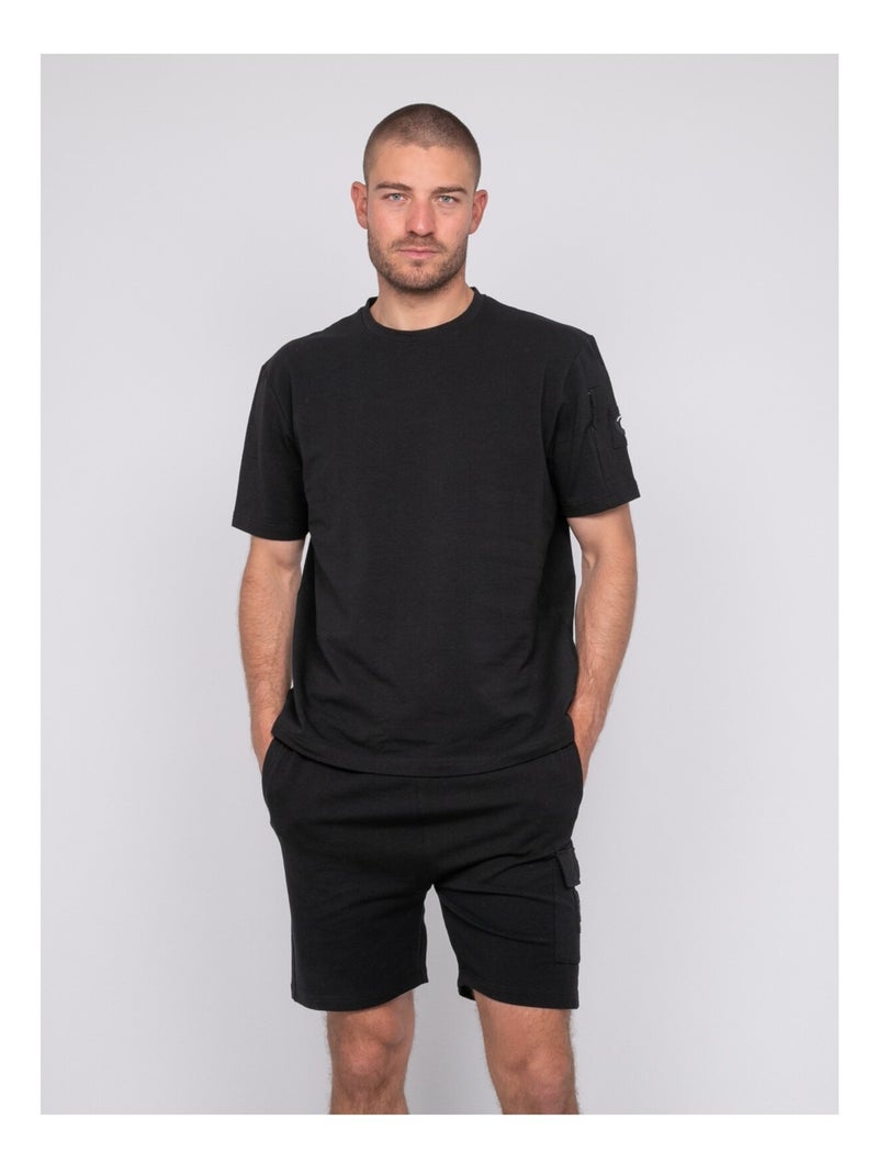 T-shirt coton NIPARA Noir - Kiabi