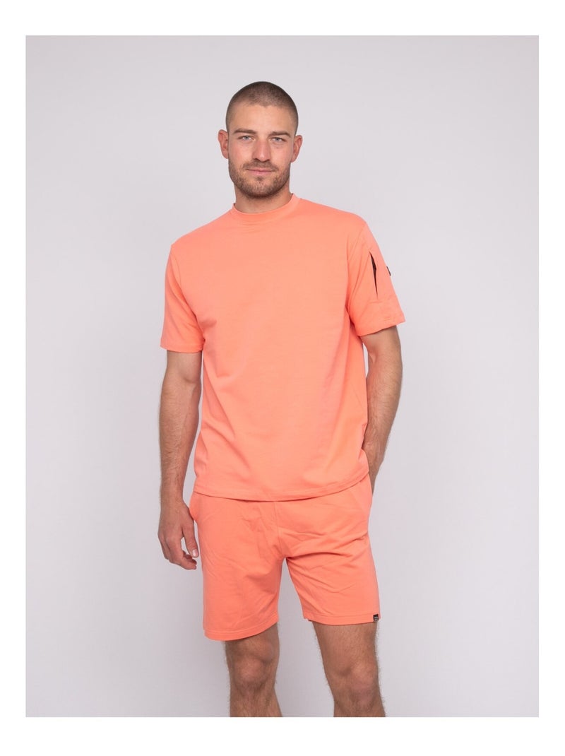 T-shirt coton NIPARA Orange corail - Kiabi