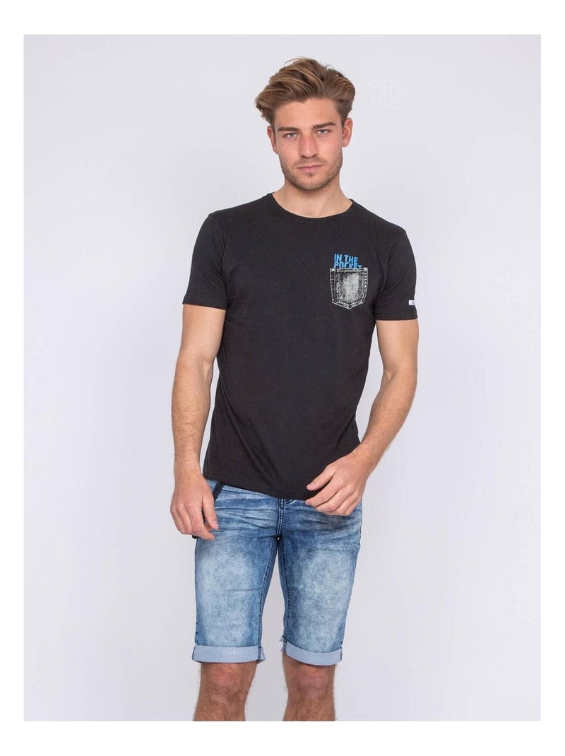 T-shirt coton organique NAMPTY Noir - Kiabi
