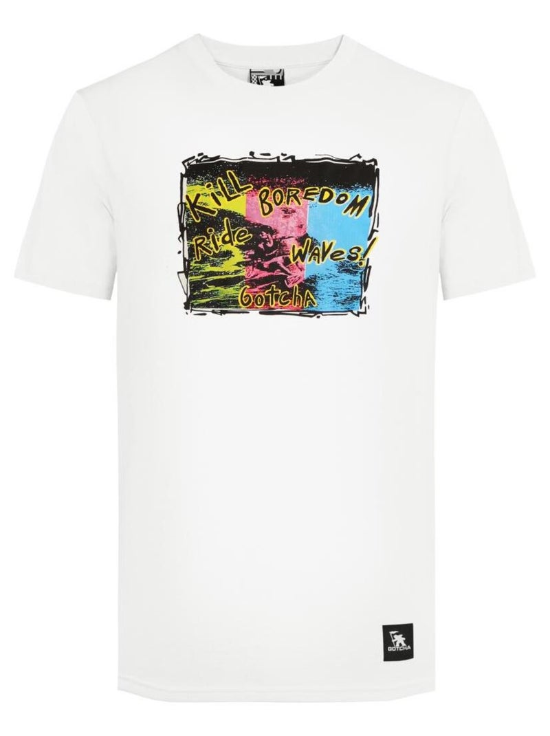 T-shirt Coton Wet Tee Gotcha Blanc - Kiabi