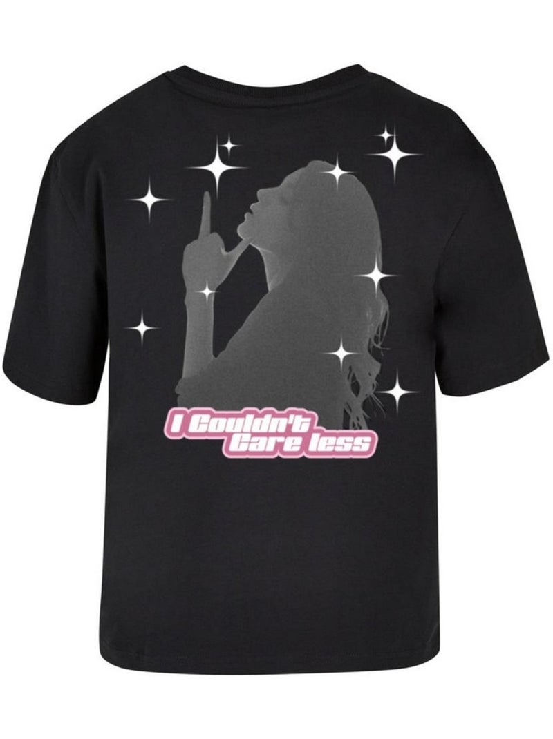 T-shirt couldn't care less - miss tee Noir - Kiabi