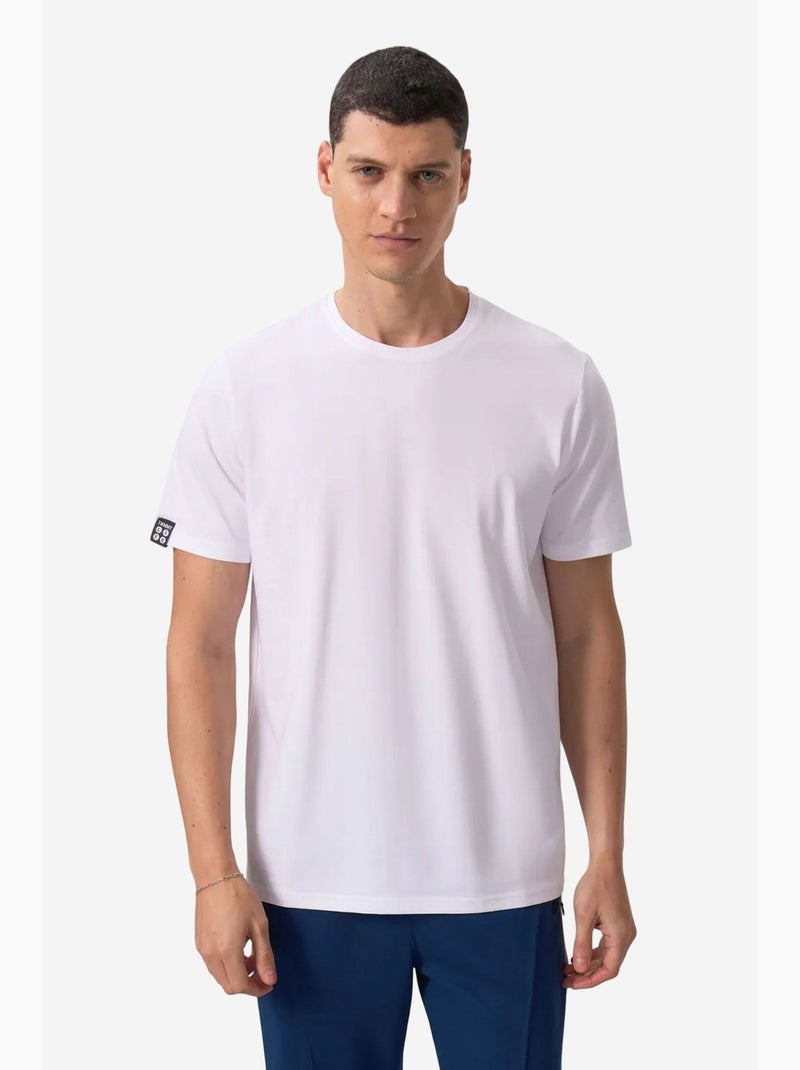 T-shirt coupe confort avec col rond tommy Blanc cassé - Kiabi