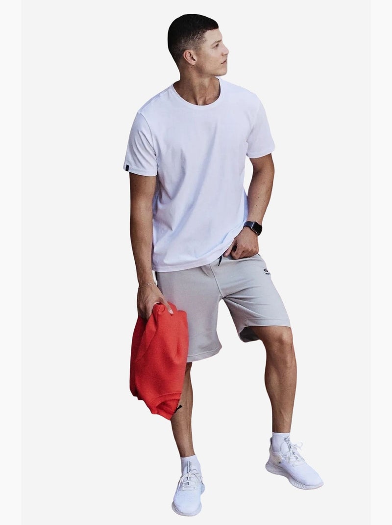 T-shirt coupe confort avec col rond tommy Blanc cassé - Kiabi
