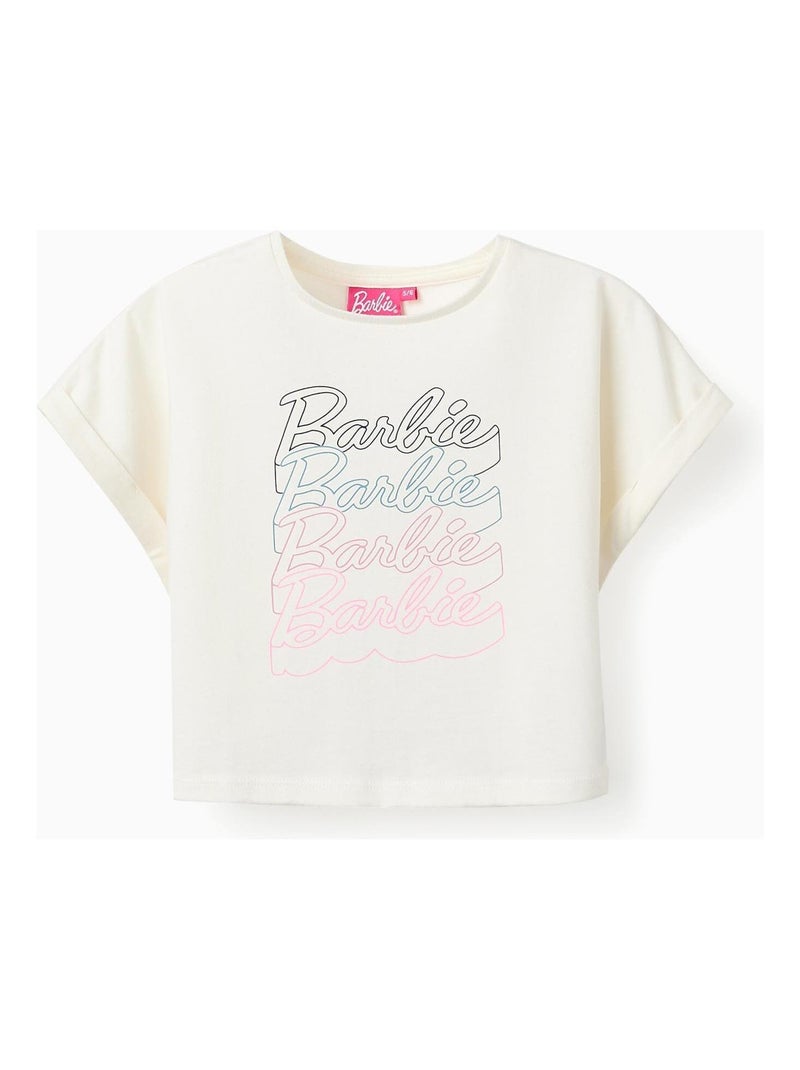 T-shirt Coupe courte, imprimé Barbie LICENSE Blanc - Kiabi
