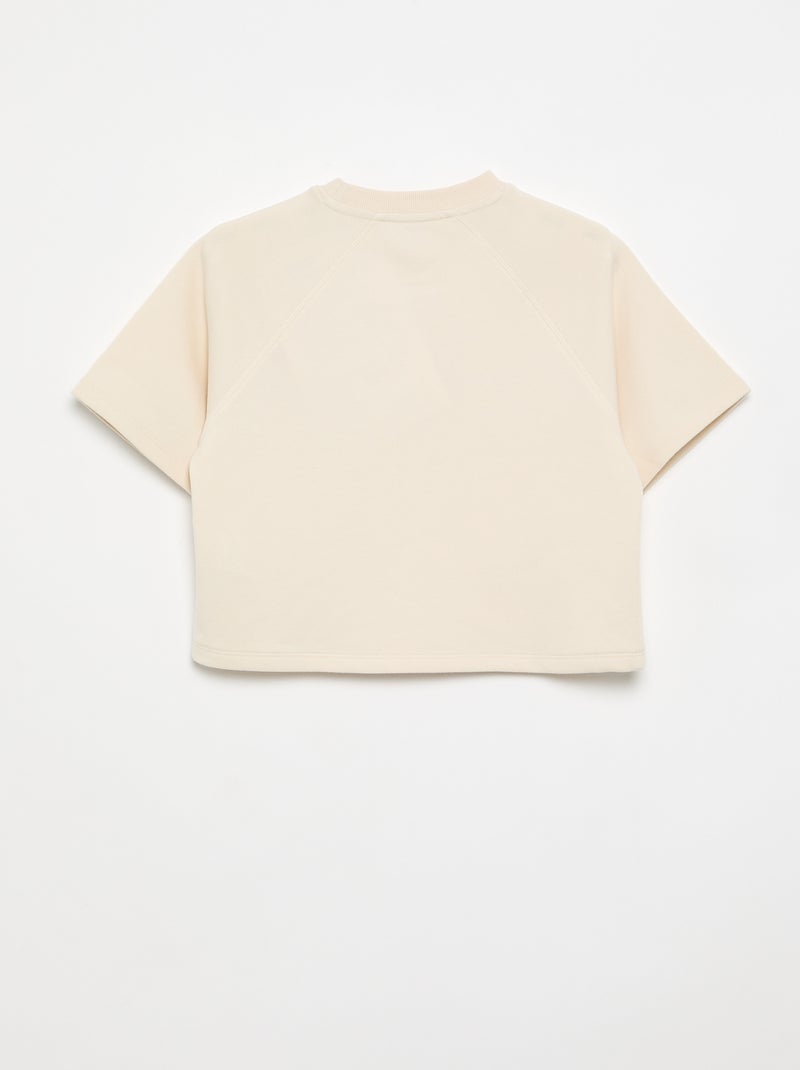 T-shirt coupe loose à manches courtes Blanc - Kiabi