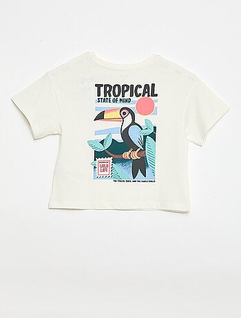 T-shirt coupe loose imprimé dos & poitrine