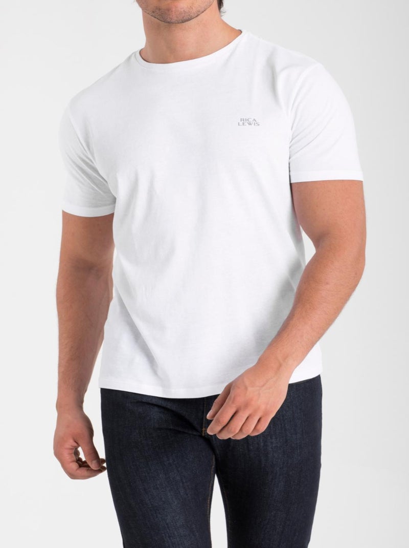 T-shirt coupe regular coton CLUB 'Rica Lewis' Blanc - Kiabi