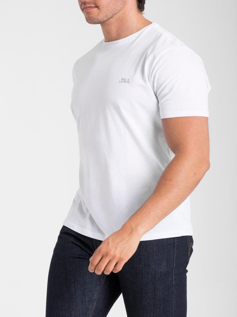 T-shirt coupe regular coton CLUB 'Rica Lewis' Blanc - Kiabi