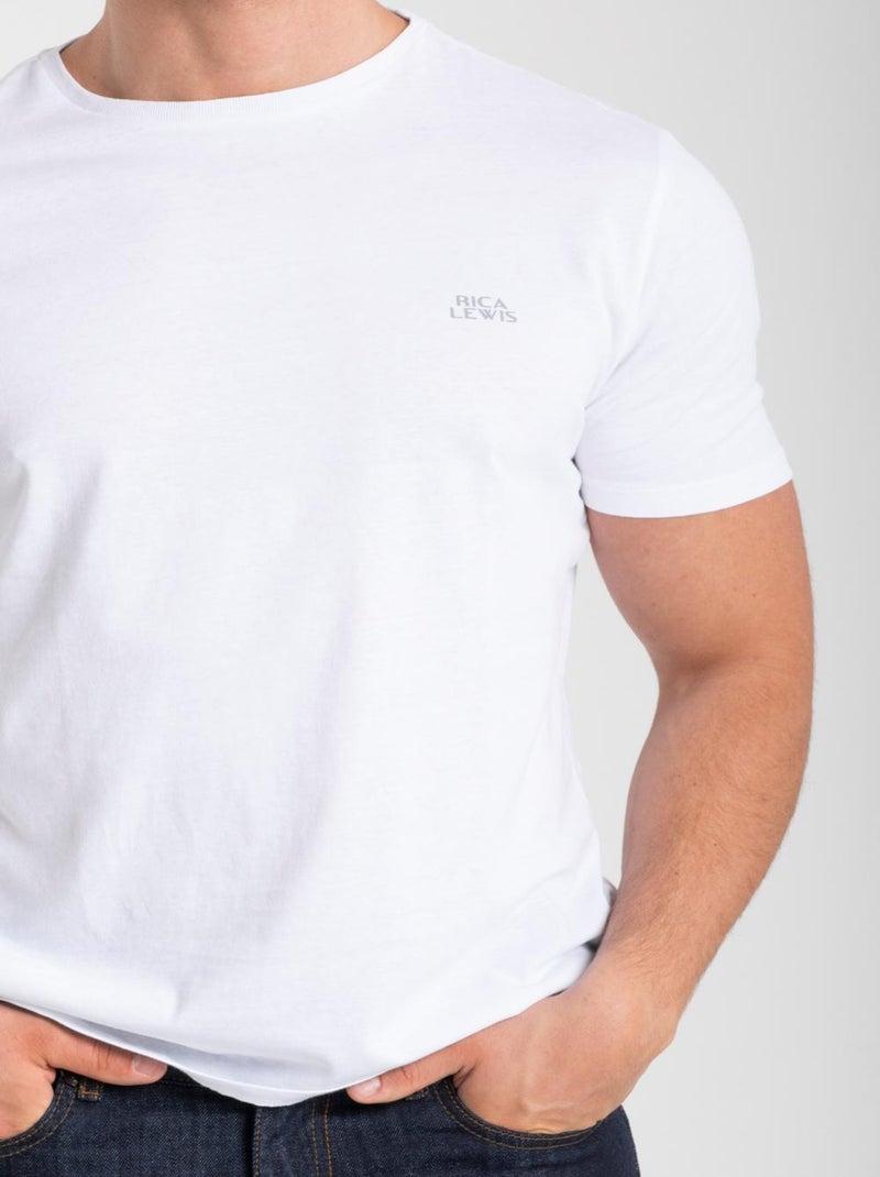 T-shirt coupe regular coton CLUB 'Rica Lewis' Blanc - Kiabi