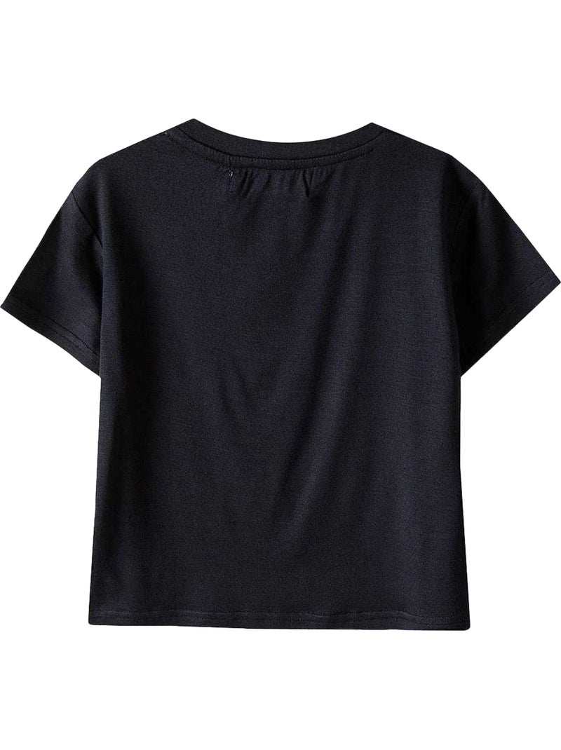 T-shirt court - minoti Noir - Kiabi