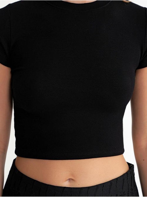 T-shirt court ajusté avec élastique mixray - Kiabi T-shirt court ajusté avec élastique mixray - Kiabi