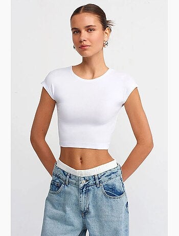 T-shirt court ajusté jersey manches courtes dilvin
