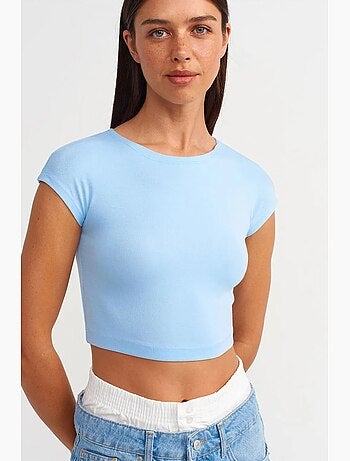 T-shirt court ajusté jersey manches courtes dilvin